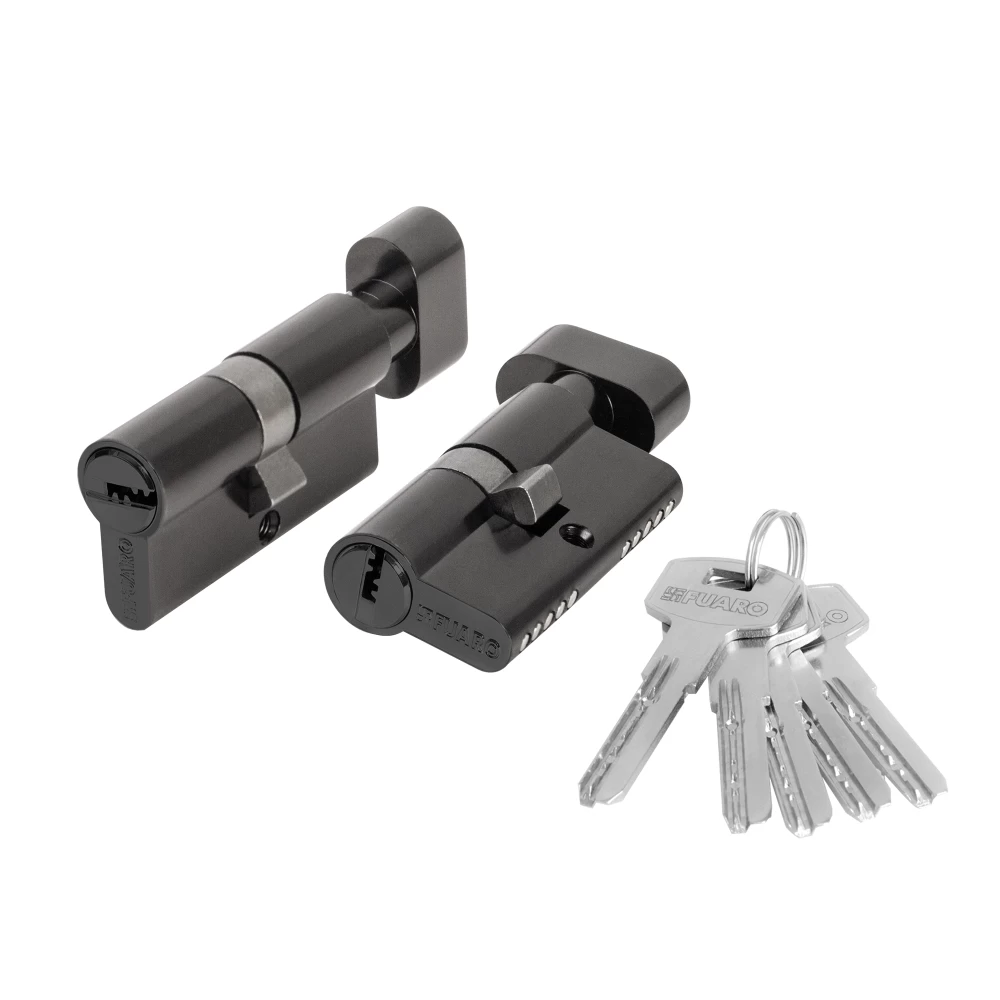 Фото Цилиндровый механизм (200 ZM/70) 2000ZM Knob 70 (30+10+30) BL-24 черный 5Key с вертушкой
