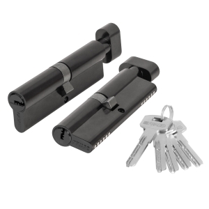 Цилиндровый механизм (200 ZM/100) 2000ZM Knob 100 (50+10+40) BL-24 черный 5Key с вертушкой